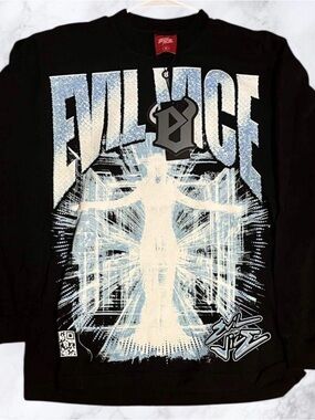 Evil Vice Trip Size M Long sleeve Cotton Graphic Tee